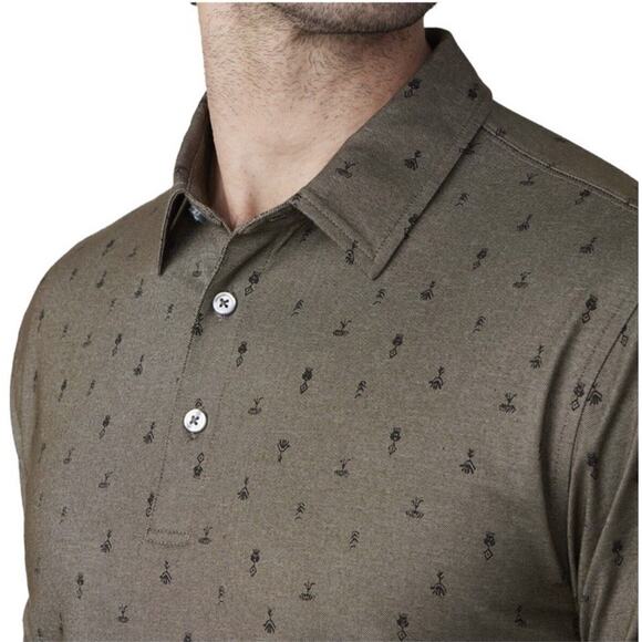 Link Soul Dri-Loft Polo Shirt Ever Green Signs Short Sleeve Men's Size XL NWT - Picture 1 of 13